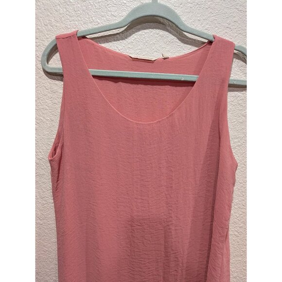 Soft Surroundings Womens Celine Tunic Tank Pink Size Small Layered Asymetrical - Picture 3 of 8